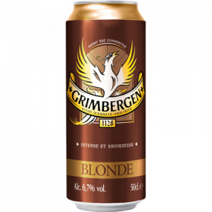 Bière blonde GRIMBERGEN, 6.7°, boîte de 50cl