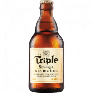 Bière blonde SECRET DES MOINES TRIPLE, bouteille de 33cl