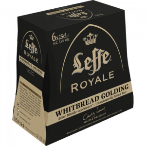Bière blonde royale houblon whitbread golding LEFFE, 7,5°, pack de 6x25cl