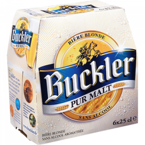 Bière sans alcool, BUCKLER, 0,45°, 6x25cl