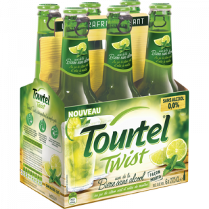 Bière sans alcool twist mojito TOURTEL, 0°, pack de 6x27,5cl