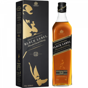 Blended Scotch Whisky 12 ans d'âge JOHNNIE WALKER BLACK LABEL, 40°, bouteille de 70cl