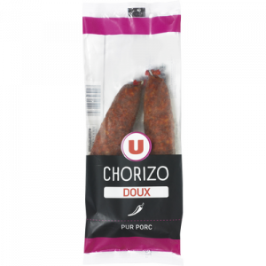 Chorizo doux supérieur pur porc U, 225g