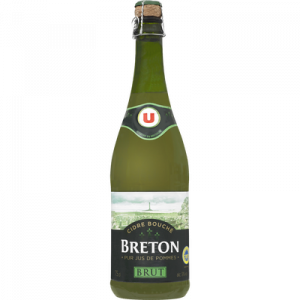 Cidre bouché brut de Bretagne IGP U, 5°, bouteille de 75cl