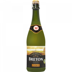 Cidre bouché doux de Bretagne IGP U, 2°, bouteille de 75cl