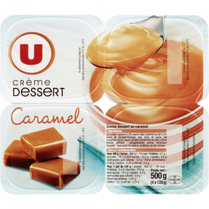 Crème dessert saveur caramel U, 4x125g