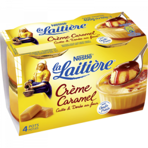 Dessert lacté crème caramel LA LAITIERE, 4x100g