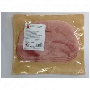 Jambon cuit supérieur découenné dégraissé Viande de Porc Françaises U4 tranches 240g 240 g