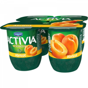Lait fermenté bifidus actif abricot ACTIVIA Fruits, 4x125g