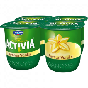 Lait fermenté sucré au bifidus goût vanille ACTIVIA, 4x125g