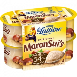 Mousse crème de marron maronsui's LA LAITIERE 4x69g