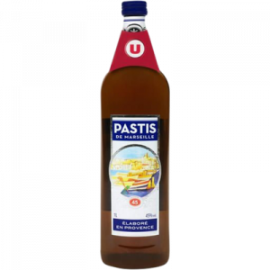 Pastis de Marseille U, 45°, bouteille de 1 litre