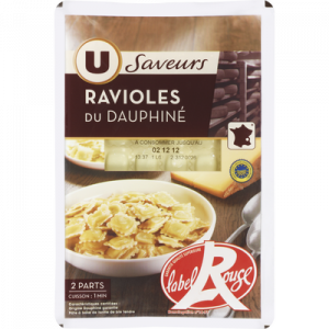 Ravioles du Dauphiné Label Rouge U SAVEURS, 240g