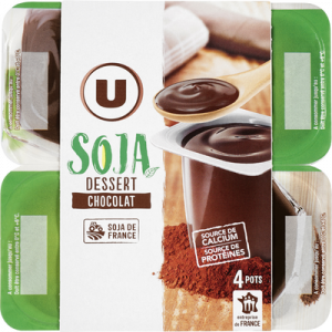 Spécialité dessert de soja au chocolat U 4x100g