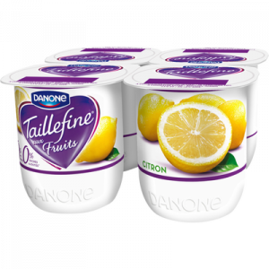 Spécialité laitière aux fruits avec édulcorants citron 0% TAILLEFINE,4x125g