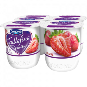 Spécialité laitière aux fruits édulcorant fraise 0% TAILLEFINE, 4x125g
