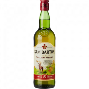 Whisky Canadien SAM BARTON, 5 ans d'âge, 40°, 70cl