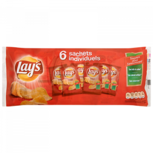 Chips finement salées LAY'S, 6x25g