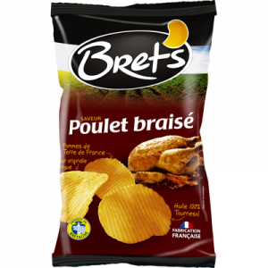 Chips goût poulet braisé BRET'S, paquet de 125g