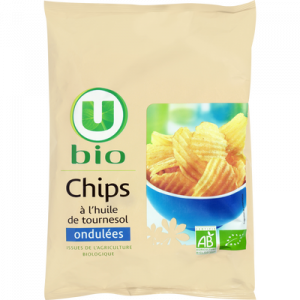 Chips ondulées U BIO, sachet de 125g