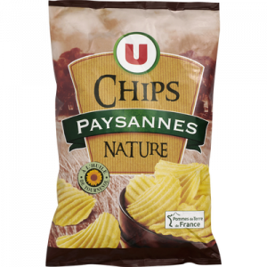 Chips paysanne nature U, paquet de 150g