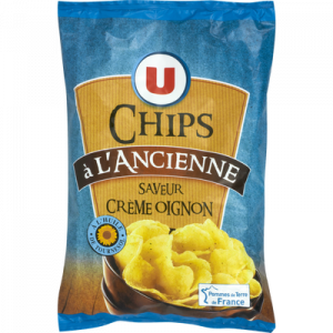 Chips à l'ancienne saveur crème et oignon U, paquet de 135g