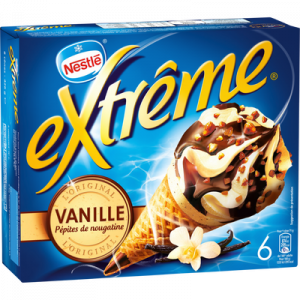 Cônes glacés vanille, pétites de nougatine EXTRÊME, 6 unités, 426g