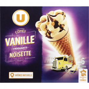 Cônes à la vanille U, 6x384g