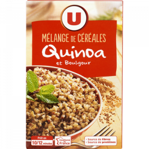 Duo de céréales quinoa et boulgour U, paquet de 400g