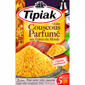 Graine de couscous aux épices du monde TIPIAK, 2 sachets de 255g