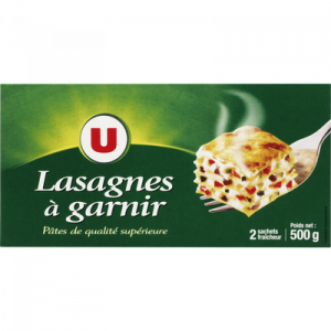 Lasagnes qualité supérieure U, boîte de 500g