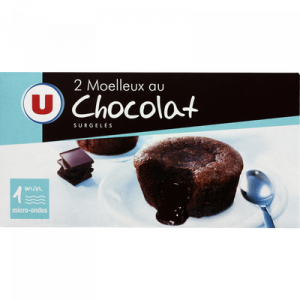 Moelleux au chocolat U, boîte de 2, 190g