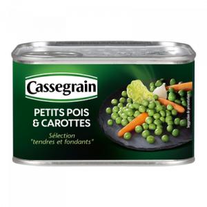 Petits pois carottes selection CASSEGRAIN, boîte de 265g