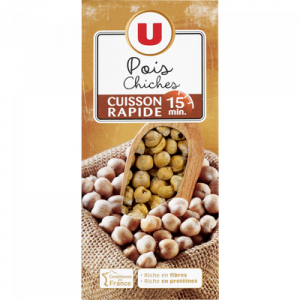 Pois chiches cuisson rapide 15 minutes U, 250g