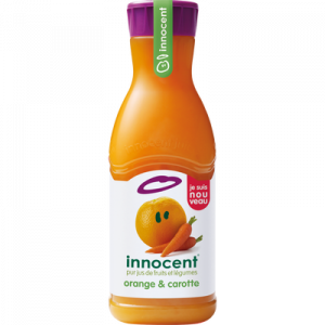 Pur jus réfrigéré orange carotte INNOCENT, bouteille de 90cl