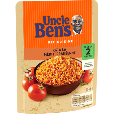 UNCLE BEN'S Uncle Bens riz express complet 2 min méditerranée 250g pas cher  