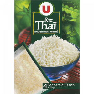 Riz long Thai U, 4 sachets cuisson de 125g, 500g