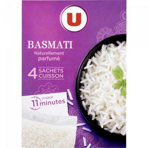 Riz long basmati U, 4 sachets cuisson de 125g, 500g