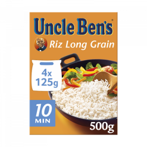 Riz long grain cuisson 10' UNCLE BEN'S, 4 sachets de 125g