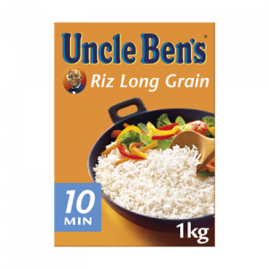 Riz long grain vrac cuisson rapide 10 minutes UNCLE BEN'S, étui de 1kg