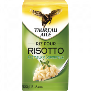 Riz pour risotto crémeux & savoureux 15-18mn TAUREAU AILE, 500g