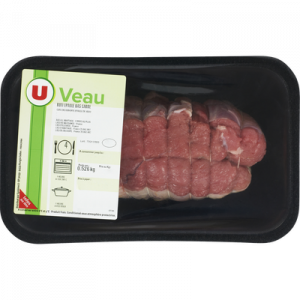 Rôti de veau à mijoter sans barde, U, France, 1 pièce 700 g