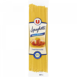 Spaghetti aux oeufs IGP d'Alsace U, sachet de 250g